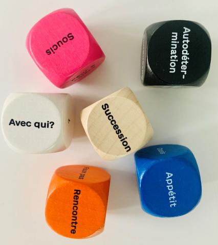 jeux de dés avec différents expressions